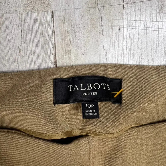 Talbots Petites Women's Brown Straight Leg Trousers Size 10P - Picture 2 of 3